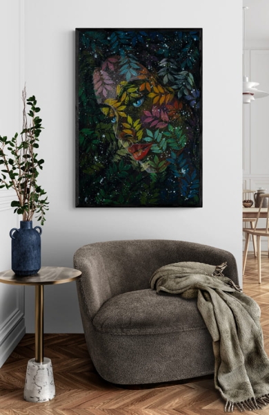 2Squares Art Studio, oryginalny obraz na plotnie, obraz do salonu, obraz na sciane, Neelam, 70 x 100 cm, wizualizacja1