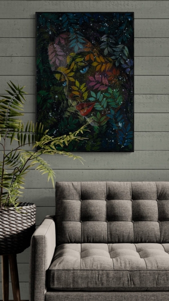 2Squares Art Studio, oryginalny obraz na plotnie, obraz do salonu, obraz na sciane, Neelam, 70 x 100 cm, wizualizacja3