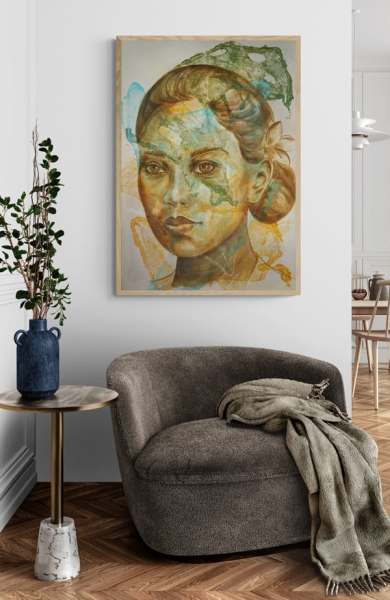 nowoczesne obrazy ręcznie malowane Twoim zadaniem jest znaleźć męża, a nie robić karierę 70 x 100 cm 2Squares Art Studio