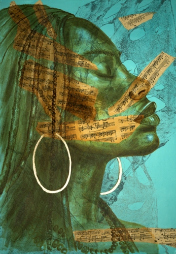 obrazy malowane na płótnie You will not silence me 100 x 70 cm 2Squares Art Studio