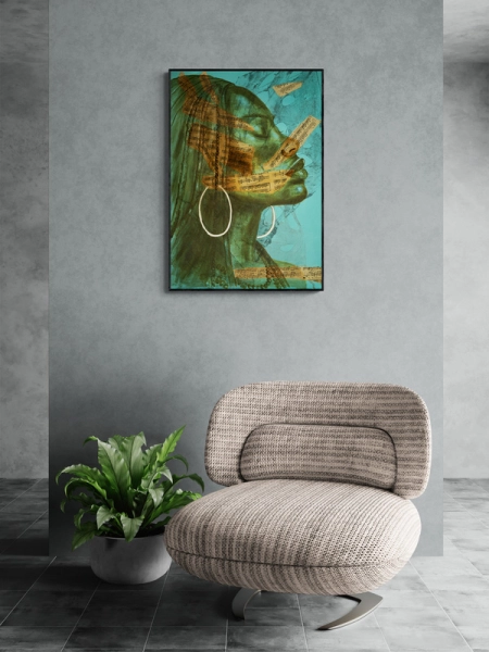 obrazy ręcznie malowane na płótnie do salonu You will not silence me 100 x 70 cm 2Squares Art Studio
