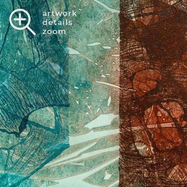 obrazy na płótnie do salonu Burning inside 100x100 cm 2Squares Art Studio