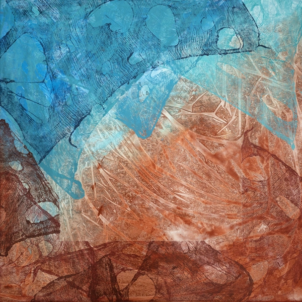 obrazy abstrakcyjne Layers of becoming 100x100 cm 2Squares Art Studio