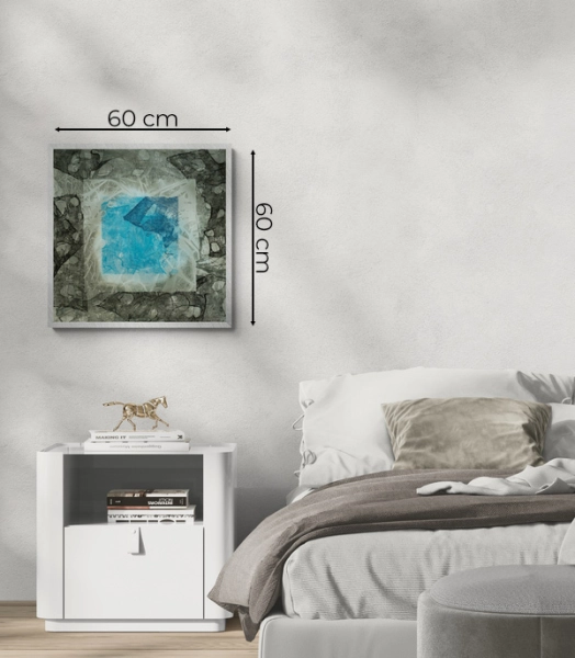plakaty na ścianę do salonu 60x60 cm Inner shelter 2Squares Art Studio Sylwia Bajsert-Bęczkowska