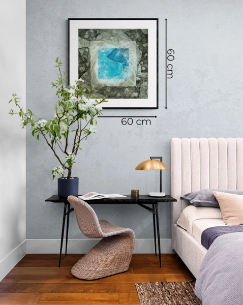 plakaty na ścianę do salonu 60x60 cm Inner shelter 2Squares Art Studio Sylwia Bajsert-Bęczkowska